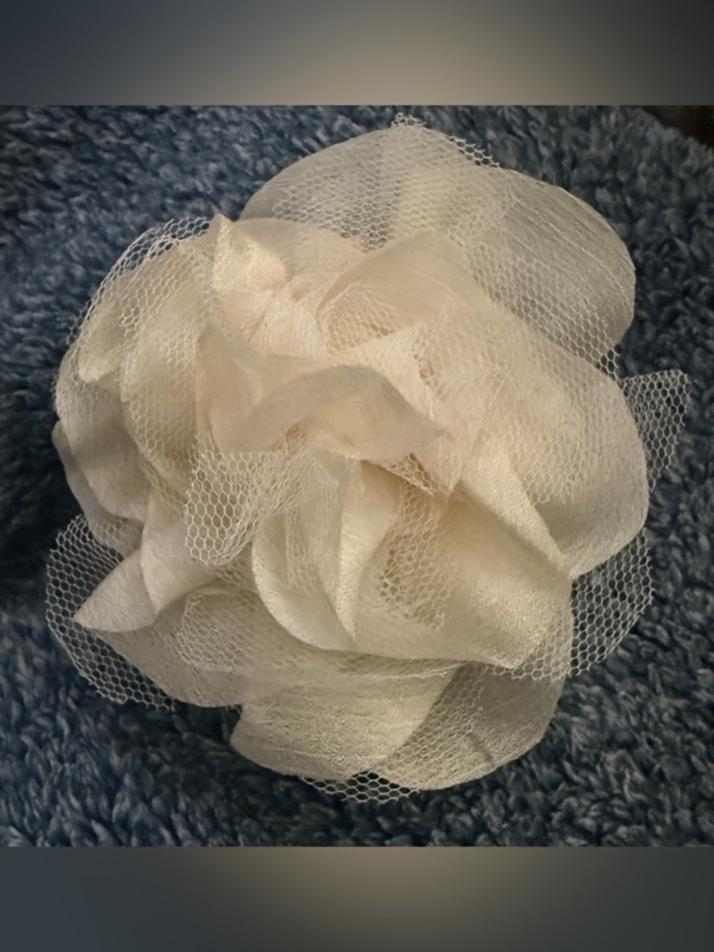 Ivory Fabric Flower Hair Clip - Women Accessories